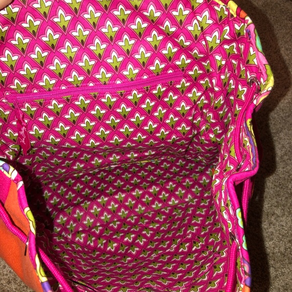NWT Vera Bradley pink swirls campus backpack Breast cancer retired pattern pink - Picture 6 of 6